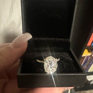 Chic Black Box with Gold Geometric Pattern